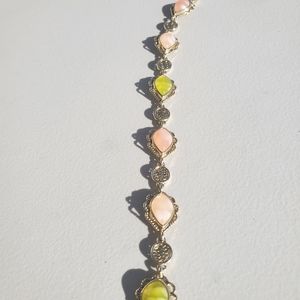 Vintage Liz Claborne Cabochon Goldtone Bracelet